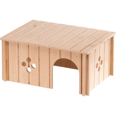 Ferplast SIN 4646 Casetta per conigli e conigli nani Ferplast SIN 4646 in legno FSC ecosostenibile. Variante SIN 4646 - Misure: 33 x 23.6 x h 16 cm - (1/8)