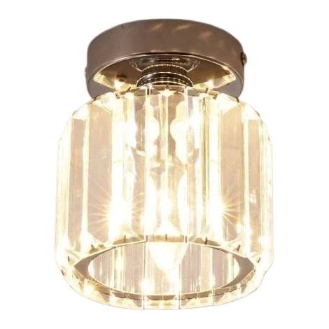 Plafonnier en cristal, mini suspension ronde à intensité variable, lampe encastrée pliable moderne (1/4)
