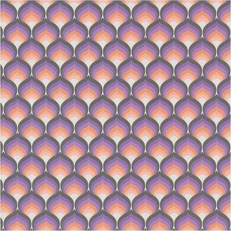 Retro wallpaper wall Profhome 395382 hot embossed non-woven wallpaper slightly textured with graphical pattern matt purple lilac orange yellow cream 4,5 m2