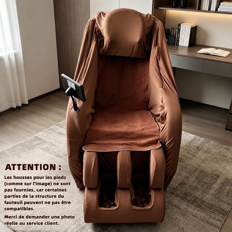 Housse intégrale pour fauteuil de massage taille L marron clair et café réf 4876 45 × 40 × 5 cm 1,3 kg – Livraison gratuite