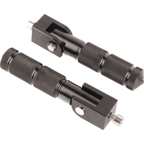 2 Pièces Pédaliers en Aluminium pour Moto Voiture Électrique, Tige de Support Pliante Universelle 90 Degrés Noir (1/5)
