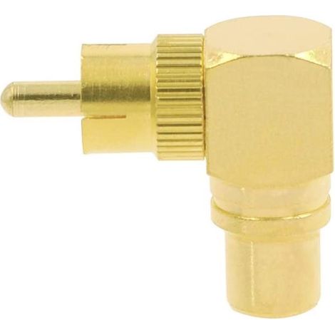 Adaptateur Rca Mâle Vers Femelle Angle Droit 90 Degrés - Pour Connexion Audio Vidéo - Lot De 3 (1/5)