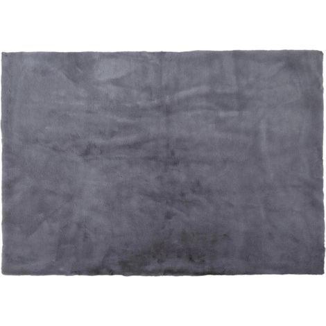 Tapis Imitation Fourrure "Fin" 120x170cm Gris (1/4)