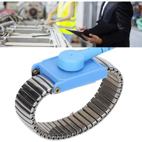 Bracelet antistatique en acier inoxydable, réglable et résistant à l'usure pour mise à la terre efficace (1/5)