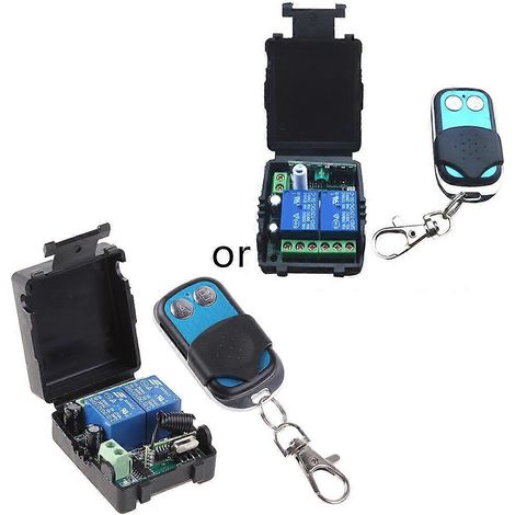 Récepteur RF 433 MHz 2 canaux pour commande à distance 12V DC (1/4)