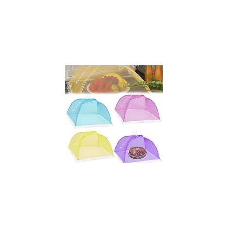 Cloche Alimentaire Anti Insectes, Housse Pliable, Cloche Alimentaire Pliable Anti-Mouche Couvercle de Nourriture en Maille Pliant Tente Parapluie Anti-Insectes Protection pour BBQ