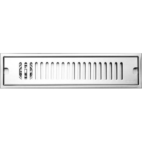 Bonde de douche longue en acier inoxydable avec déodorant, amovible, pour salle de bain ou hôtel, 40 cm, évacuation latérale (1/5)