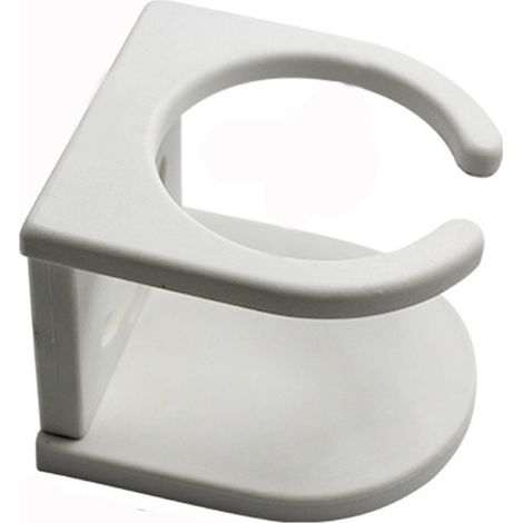 Porte-gobelet marin à ventouse - porte-gobelet en plastique pour eau et boissons - convient aux bateaux, yachts, camping-cars et autres véhicules - blanc (avec ventouse) - plastique (1/4)