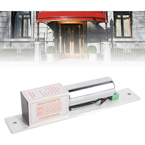 Elektrisches 12-V-Fallriegelschloss aus Aluminium mit Magnetverriegelung für die Zutrittskontrolle – Edelstahlstange, Abmessungen 200 x 41 x 131 mm, 500.000 Zyklen (1/5)