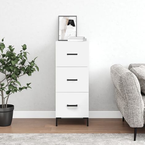 Sideboard Weiß 34,5x34x90 cm Holzwerkstoff