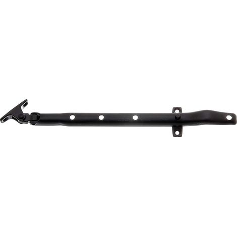 Alberts 210557 Blocca finestra, per finestre a vasistas o con ante girevoli, rivestito in plastica nera, lunghezza totale 285 mm