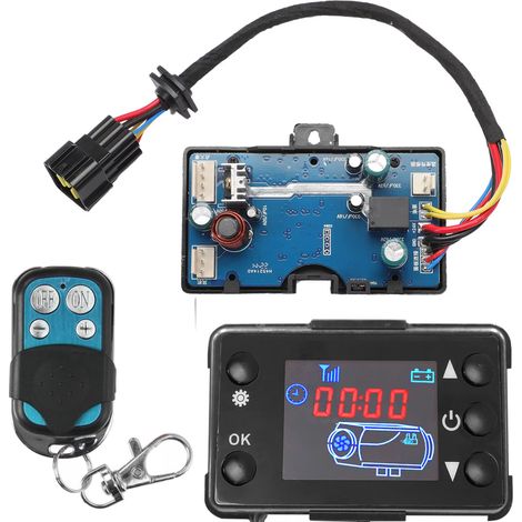 Panel LCD con control remoto y PCB para calefacción.