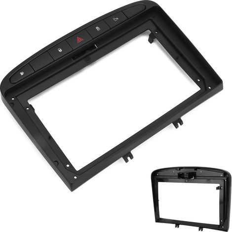 Kit de Cadre Auto 2-DIN Noir pour Peugeot 408 2013, Panneau Tableau de Bord 9 Pouces, Remplacement Stéréo (1/5)