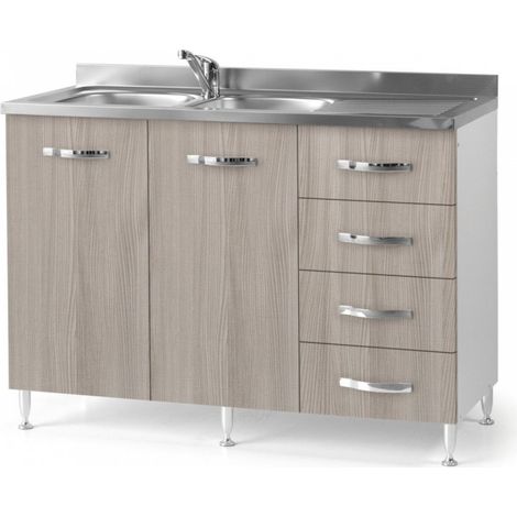 Küchenspüle Ulme 2 Türen mit Schubladen DX Cm 120x50xH 85 (1/2)