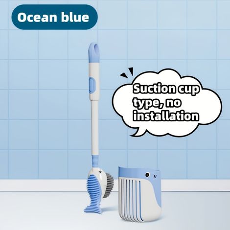 Lot de 1 — Brosse WC originale en forme de baleine (avec distributeur de savon)—Accessoire de salle de bain mural, facile à nettoyer