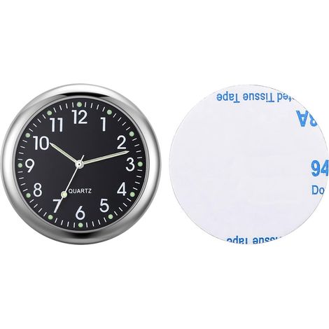 Horloge De Tableau De Bord - 1 Pièce - Acier - Lumineuse - Pour Voiture Bateau Vélo - 4 Cm (1/5)