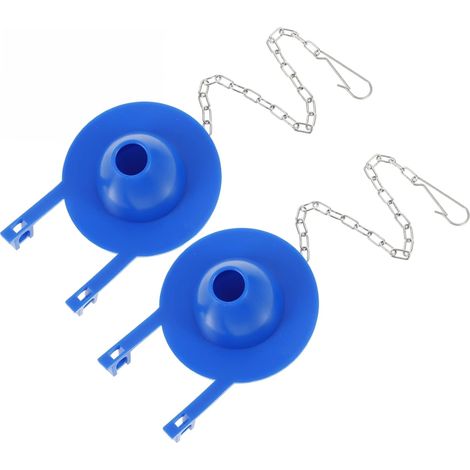 Clapet de Réservoir de Toilette Pvc Bleu, Lot de 2 (1/5)