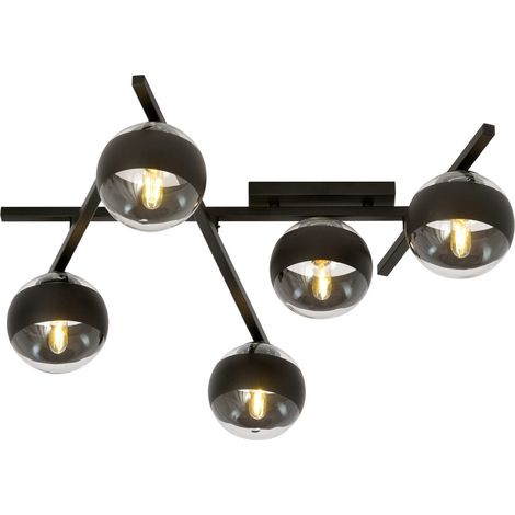 Lampadario Emibig SMART 5 luci E14 nero/trasparente (1/5)