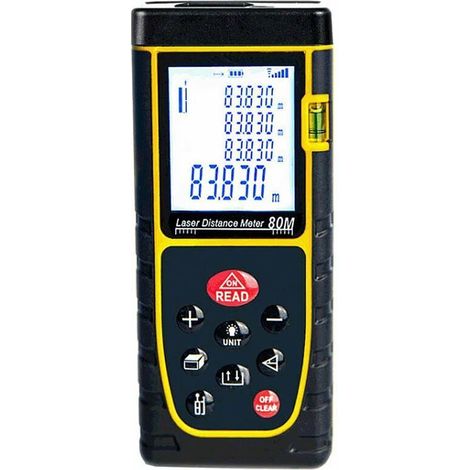 Télémètre laser 40 mètres instrument de mesure infrarouge jaune 40 mètres emballage anglais (1/5)