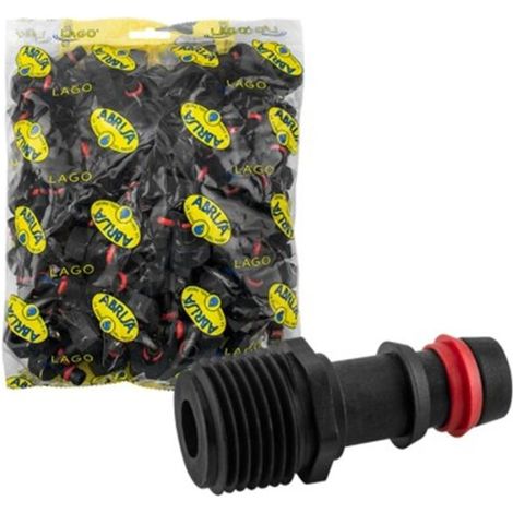 Raccord fileté mâle avec anneau de sécurité, sachet de 100 unités - 20 mm - 3/8", (1/5)