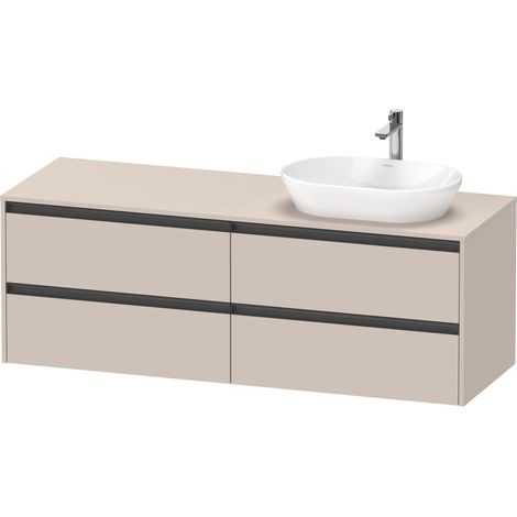 Lavabo consola Duravit Ketho.2, suspendido, recorte de lavabo (1/2)