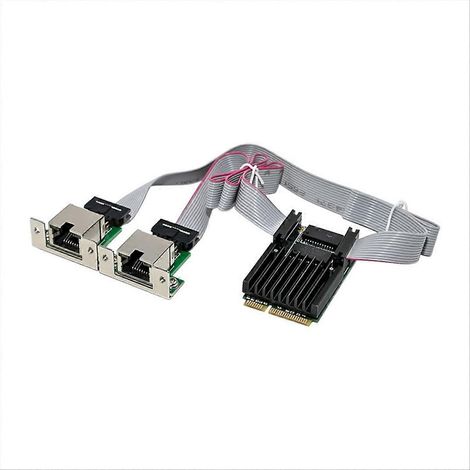 Gigabit-RJ45-Netzwerkkarte mit zwei Ports, Hochgeschwindigkeits-Server-Netzwerkadapter, PCIe-Ethernet 1000 Mbit/s, zwei LAN-Anschlüsse, für Workstations und Server (1/5)