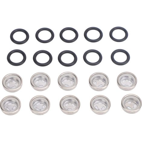 Lot de 10 voyants de niveau de maître-cylindre de frein avec joint torique pour moto et quad. Diamètre : 18 mm / 0,7 pouce. (1/5)