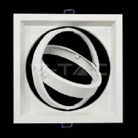 Puerta de aluminio empotrada simple V-TAC AR111, color blanco