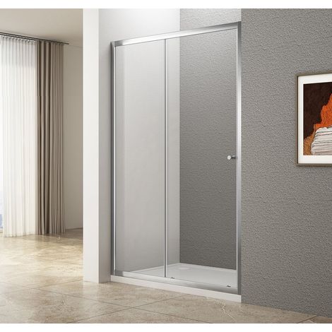 Porte de douche coulissante UGGA 1400 mm, verre clair (1/4)