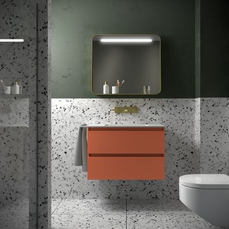 Schrank wandhängend SPIRIT 800 2 Metallauszug mit Softeinzug TERRACOTA 797 x 540 x 450 mm (1/5)