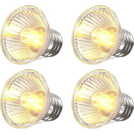 LaBlanc - 4 Stück E27 Terrarium-Wärmelampe, 75 W dimmbare UVA-UVB-Schildkrötenlampe, Terrariumlampe für Landschildkröten, Eidechsen, Bartagamen, Schlangen