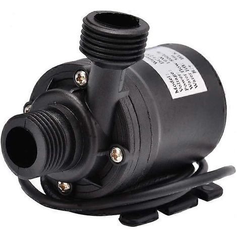 Une mini pompe submersible à moteur sans balais. 12 V CC. hauteur de refoulement de 5.5 m. débit de 800 litres/heure. pompe à eau multifonctionnelle à filetage. (1/5)