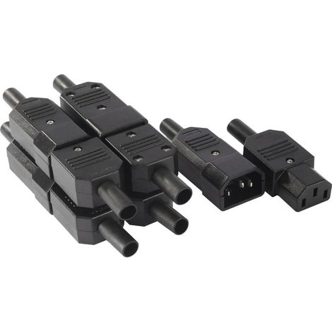 Carte d'approvisionnement 5 paires AC250V10A3P Connecteur adaptateur de panneau IEC320 C14 Douille