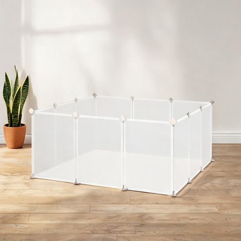 Cage pour rongeur blanc en résine 105 x 105 x 45 cm (1/5)