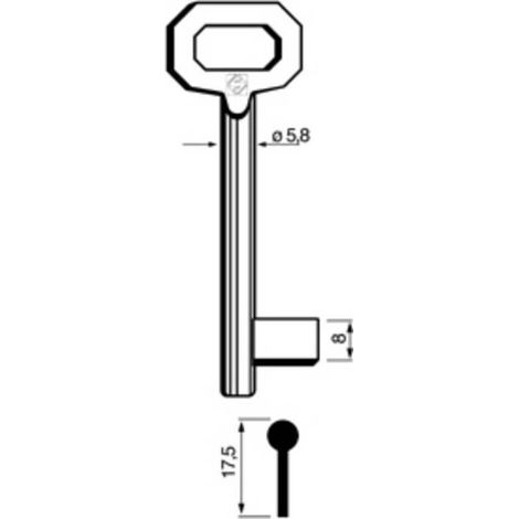 5 x SILCA 5012 CHIAVE PATENT PASSEPARTOUT LUNGA BRONZATA