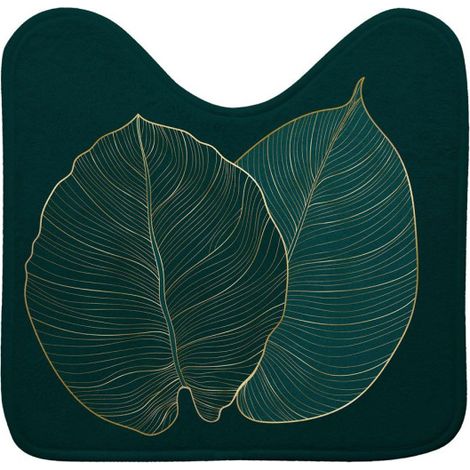 Tapis Contour WC Microfibre "Jade" 45x45cm Vert (1/5)