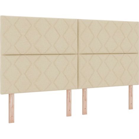 Maison Exclusive - Testiera LED Crema 180 cm Tessuto (1/5)
