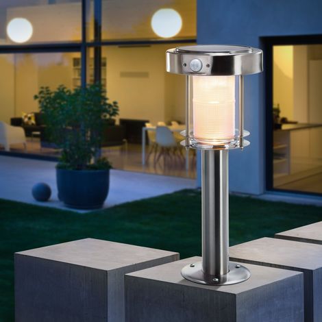 esotec Solar PIR-Sockelleuchte Ancona Pro H=42cm DUO COLOR 2 Betriebsmodi 102536 (1/5)