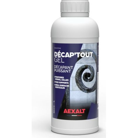 Aexalt – Gel décapant puissant 1L – Efficace sur bois, béton, fer et pierre – Sans chlorure de méthylène – Texture gel pour surfaces verticales (1/4)