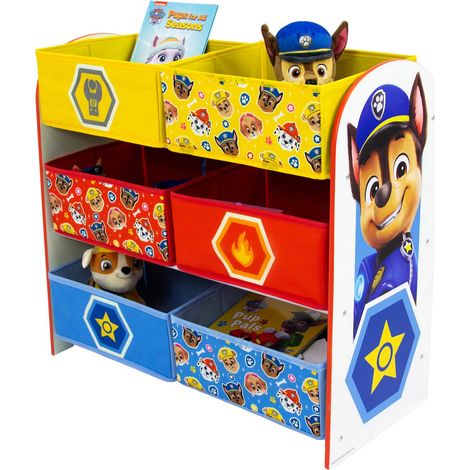 Meuble de Rangement à 6 paniers - Pat'Patrouille Badges- Haut 63 cm