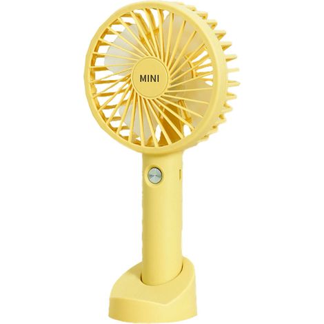 Ventilateur Portable Rechargeable - 3 Vitesses - Support Amovible - Batterie Intégrée - USB Chargeable - Pour Bureau Extérieur Voyage - 1 Pièce (1/5)