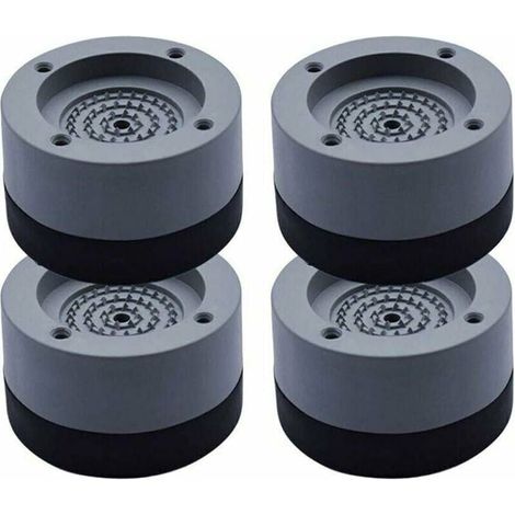4Pcs Patins Anti Vibration Tampon Anti-vibration Lave Linge Universel Pieds Stabilisateur Piédestal pour Lave-Linge Réfrigérateur,de (1/4)