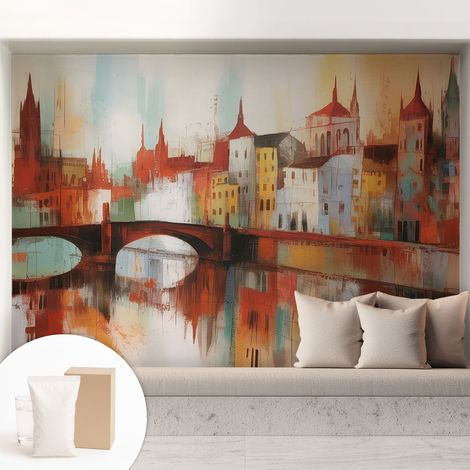 Carta Da Parati Non Tessuto - Con Colla Gratuita - Con Motivi Moderni - Design Elegante Per Pareti Paesaggio urbano 208x146 cm (1/5)