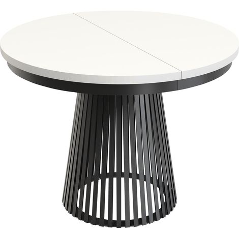 Mesa Stanton 151, Blanco, 77x0x180cm, Alargamiento, Aglomerado laminado, Metal (1/5)