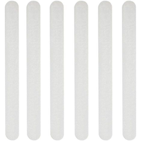 24 pièces autocollants de douche antidérapants bandes de sécurité pour salle de bain bandes antidérapantes auto-adhésives transparentes autocollants de douche de bain (2 x 20 cm) (1/5)