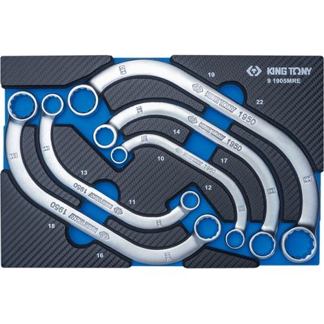 KING TONY - Module mousse + PP de 5 clés polygonales demi-lune pour servante (1/2)