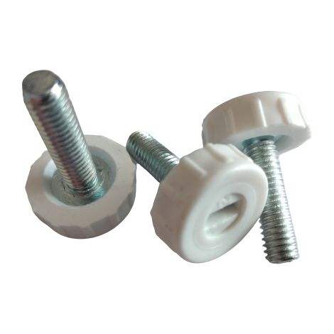 Fußknopf M6 Fi18/20, 20 Stück, weiß (1/4)