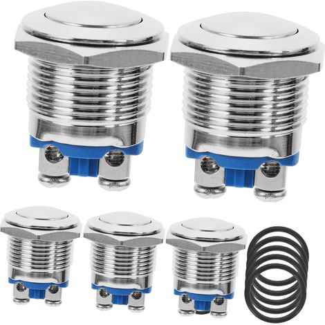 5 boutons-poussoirs - inox momentané/étanche - usage panneau (1/5)