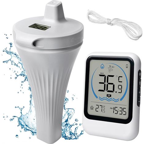 Thermomètre numérique sans fil pour piscine, écran LCD, thermomètre flottant (1/5)