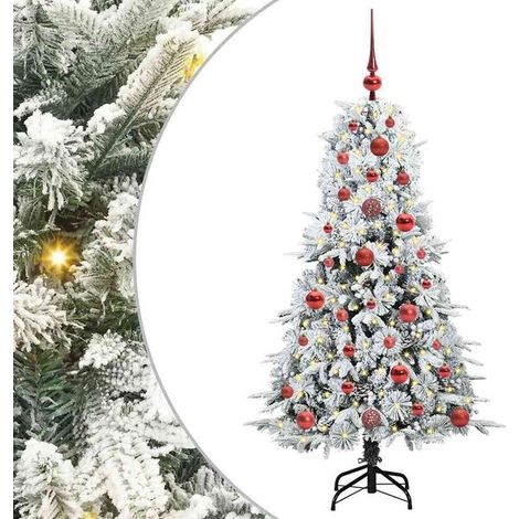 Sapin de Noël artificiel, à branches mobiles, blanc, 120 cm (1/5)